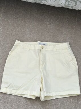 Light Yellow Cotton Shorts